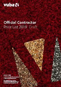 O31cial Contractor Price List 201901482 778897contractorsvubagroup