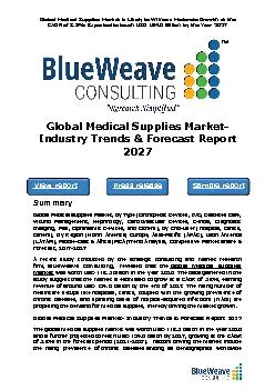 Global Medical Supplies Market- Industry Trends & Forecast Report 2027