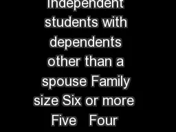 Cal Grant Cal Grant A and C B Dependent students and Independent students with dependents