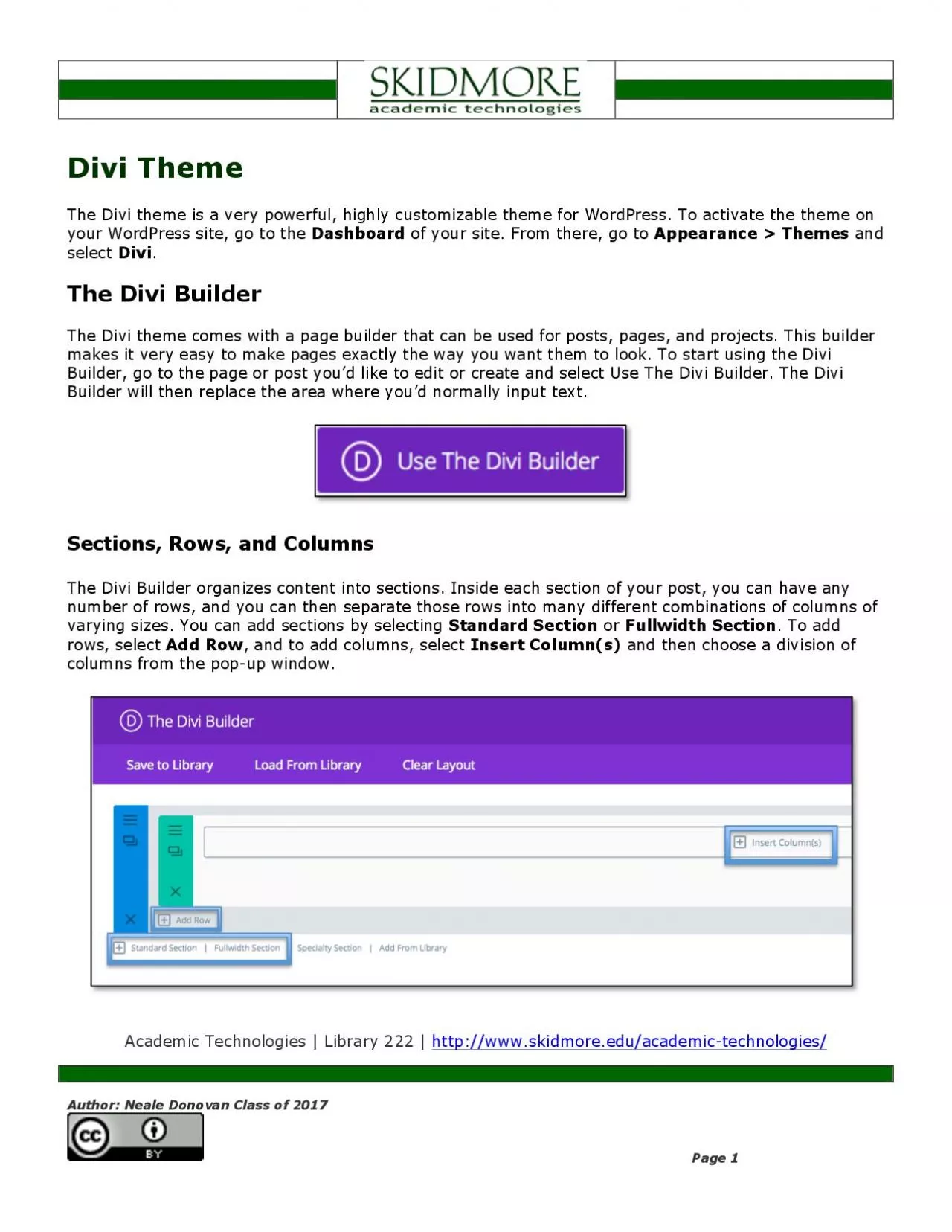 PDF-The Divi Builder organizes content into sections Inside each section