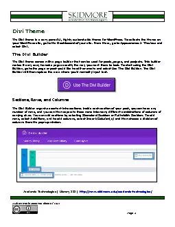 The Divi Builder organizes content into sections Inside each section