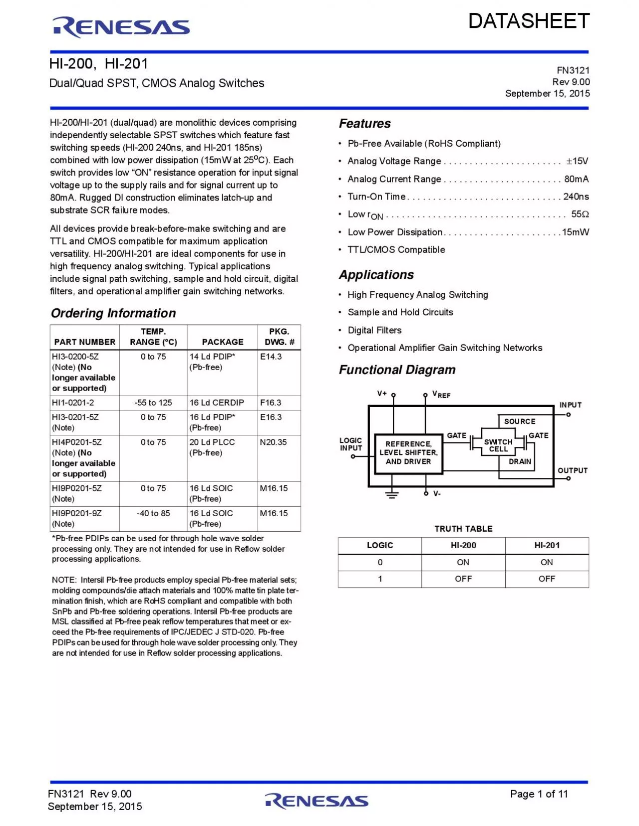 PDF-I200x000f I201FN3121Rev x001c00PaJe 2 of 11September 15x