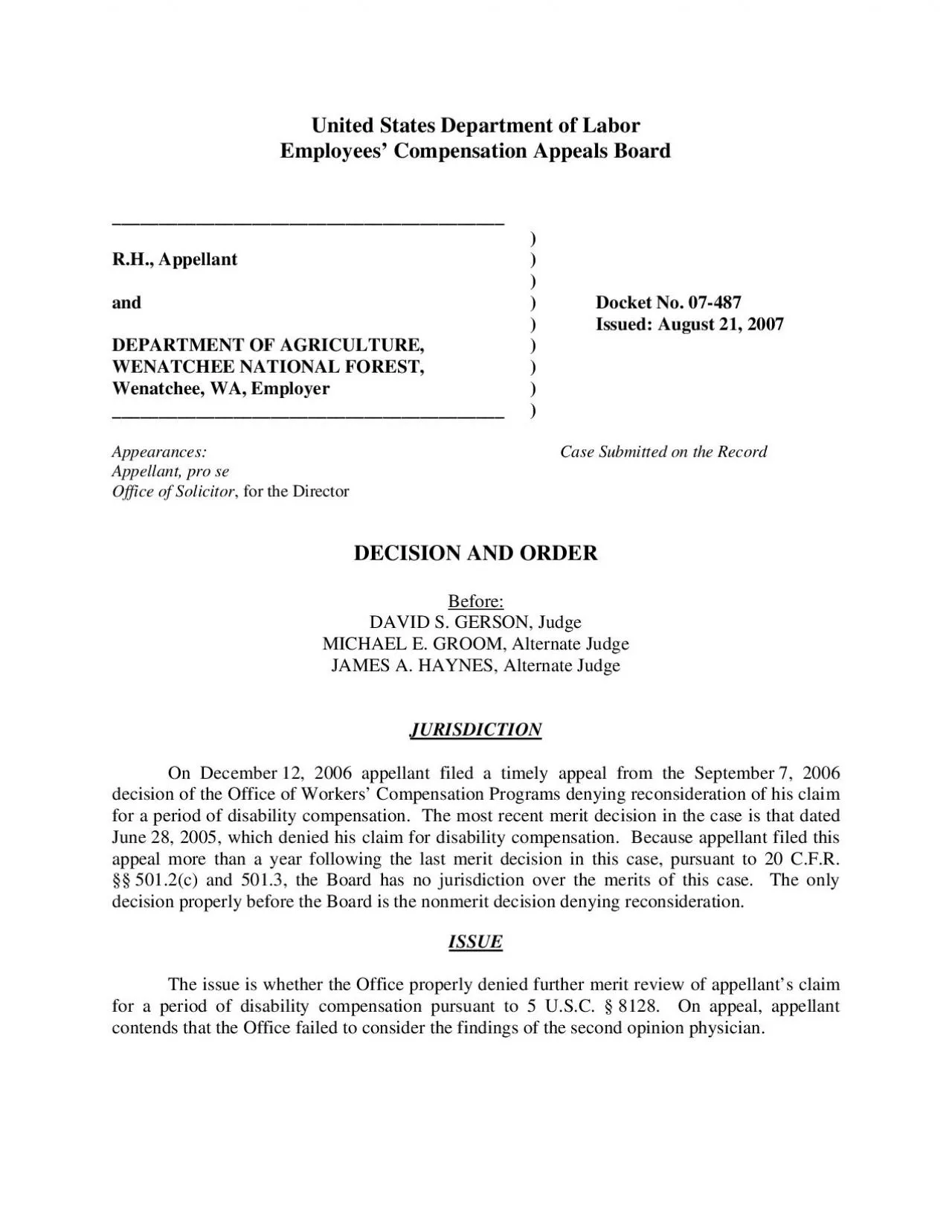 PDF-DEPARTMENT OF AGRICULTURE WENATCHEE NATIONAL FOREST Appellan