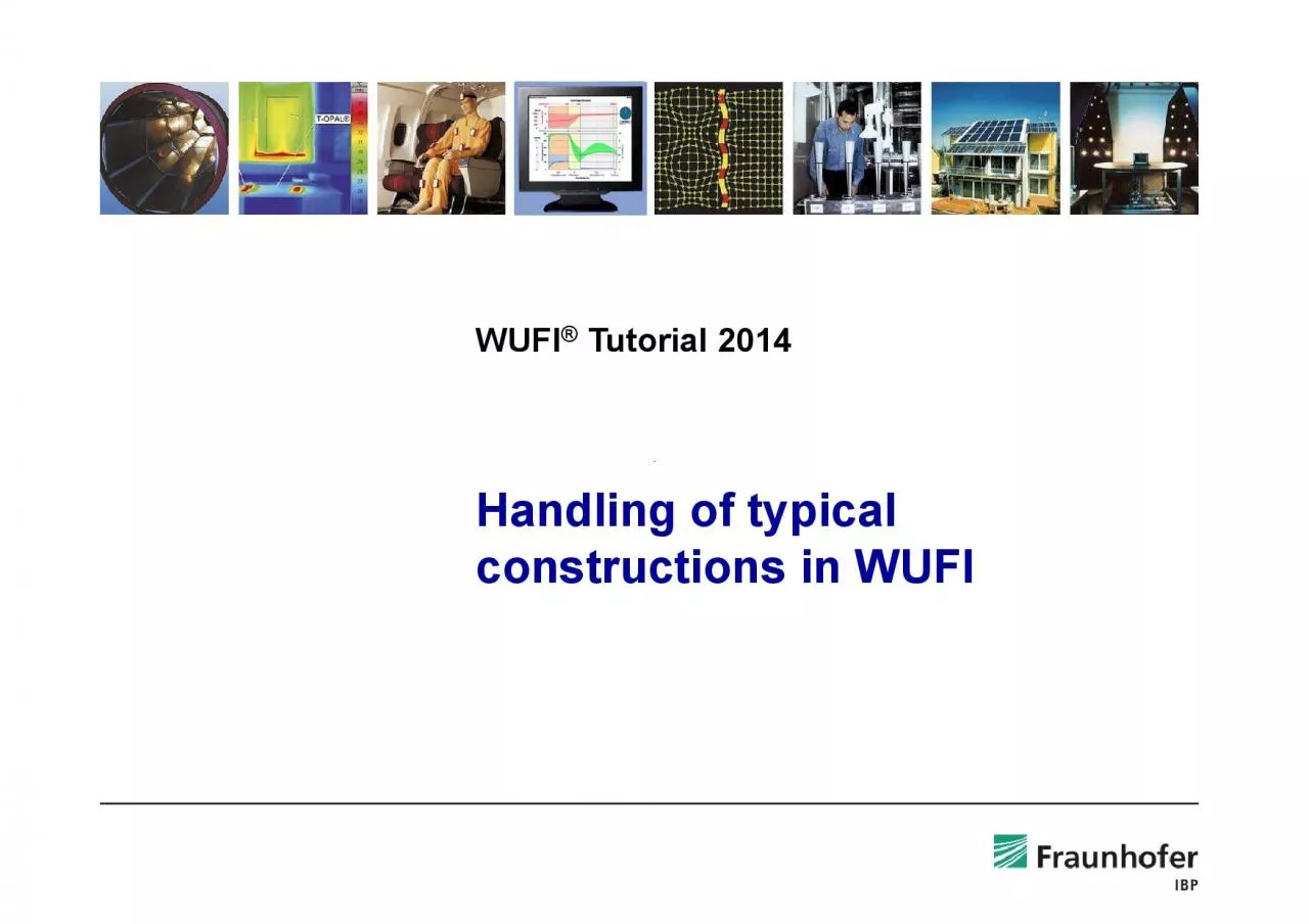 PDF-constructions in WUFI