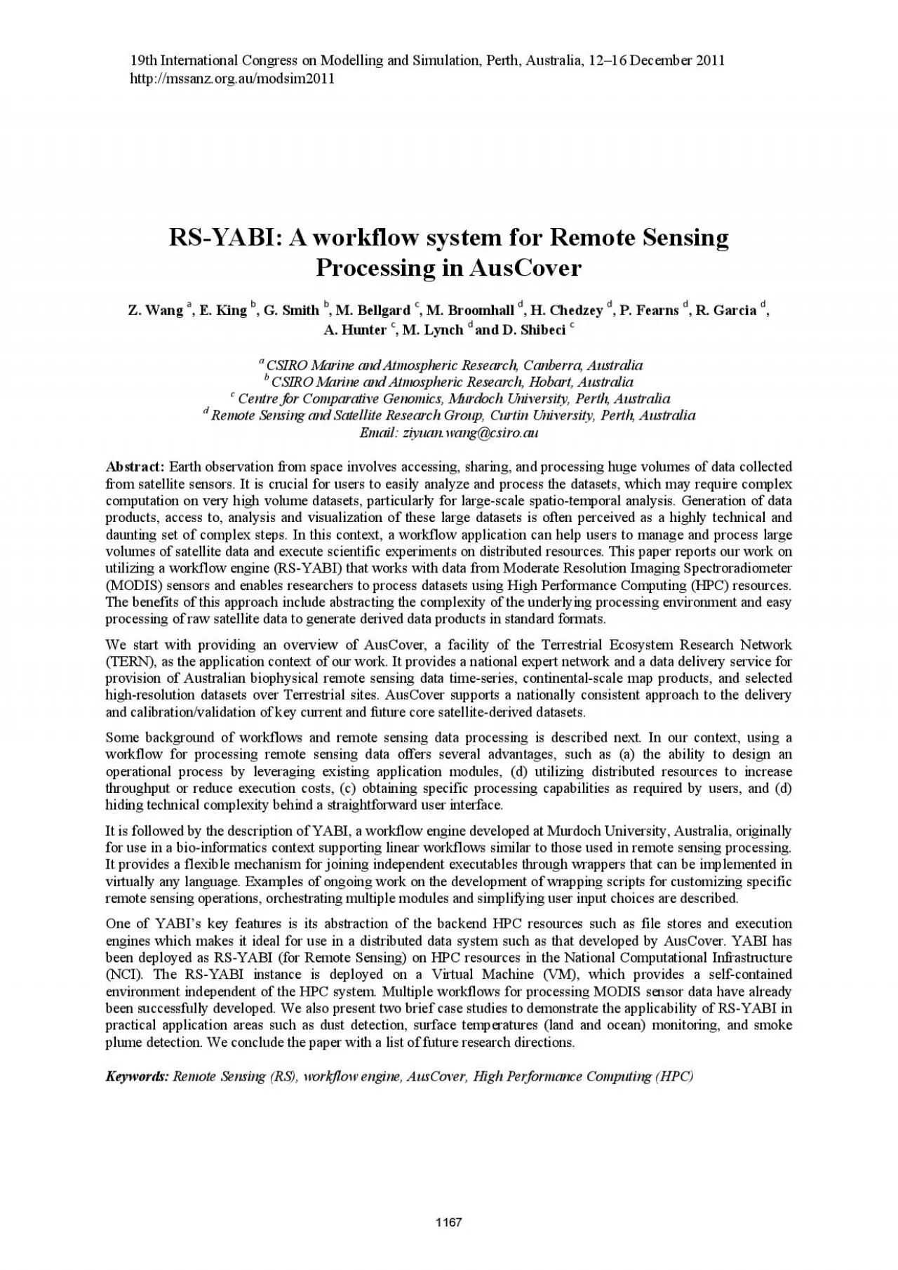 PDF-RSYABI A workflow system for Remote Sensing Processing in AusCover Z