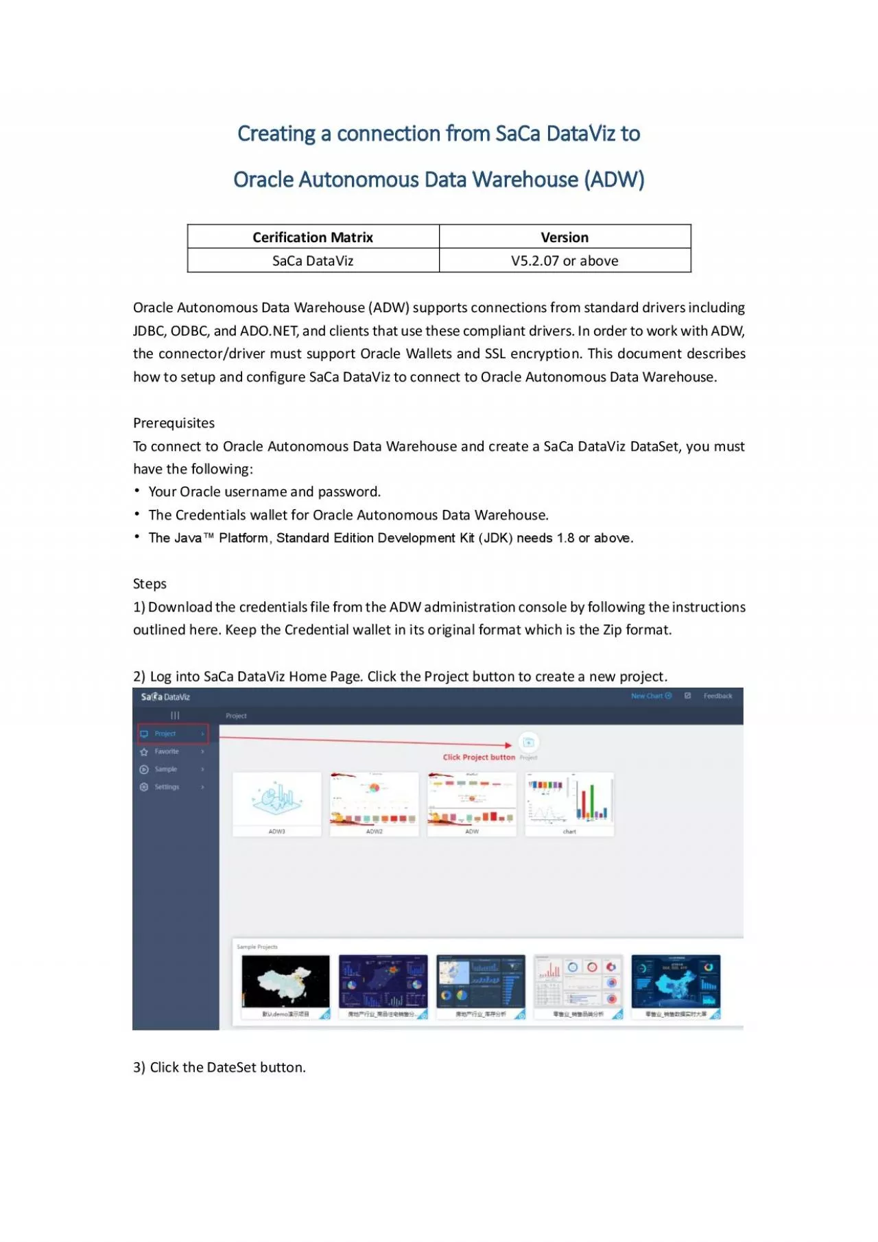 PDF-Creating a connection from SaCa DataViz to