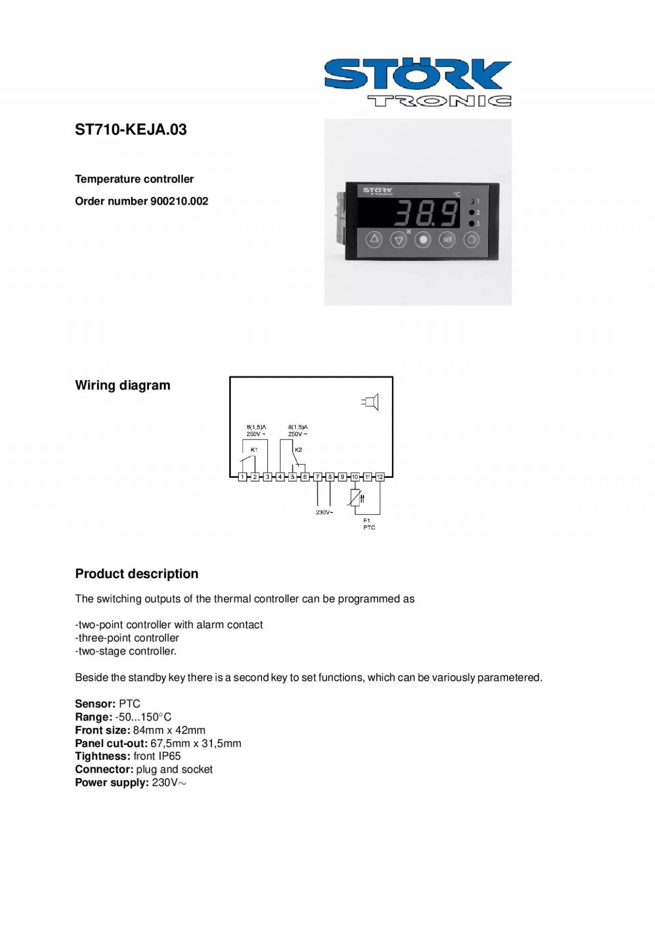 PDF-ST710KEJA03TemperaturecontrollerOrdernumber900210002