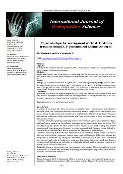 International Journal of Orthopaedics Sciences 201