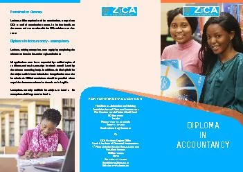ZICA BackgroundThe Zambia Institute of Chartered Accountants ZICA is