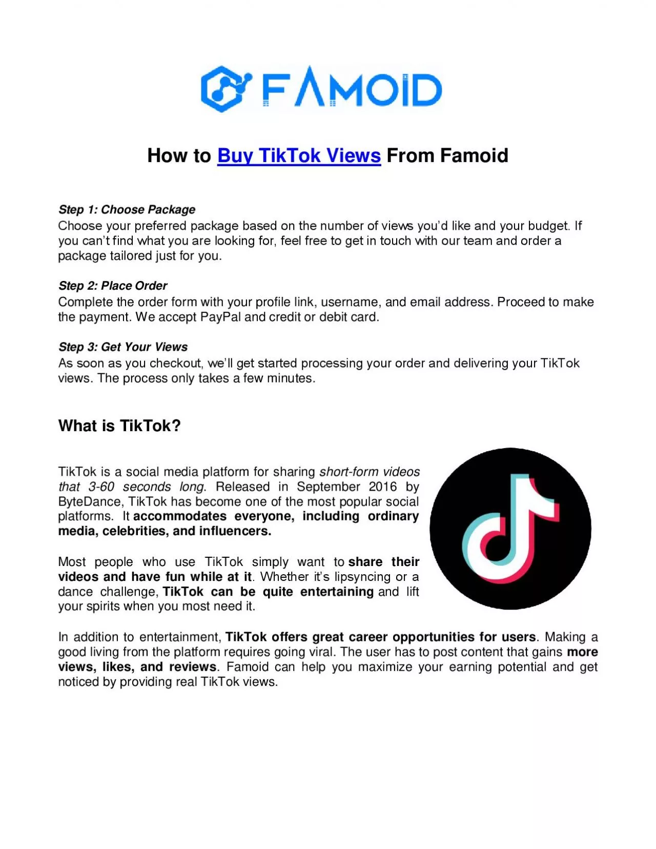 PDF-How to Buy TikTok Views From Famoid