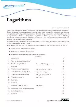 Logarithms