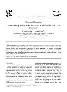 TheoryandMethodologyCharacterizinganequitableallocationofsharedcostsA