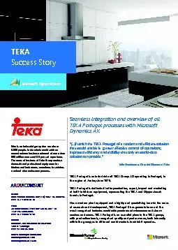 Seamless integration and overview of all TEKA Portugal processes with