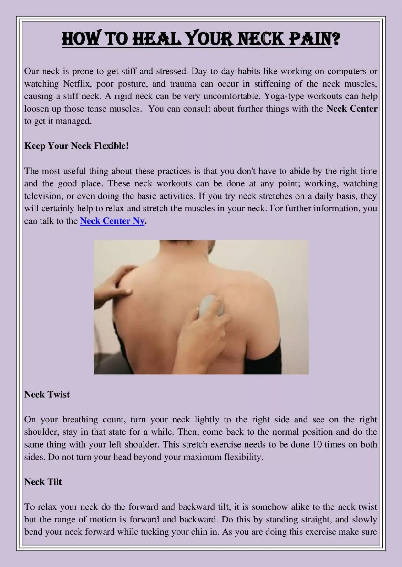 PDF-How to heal your neck pain?