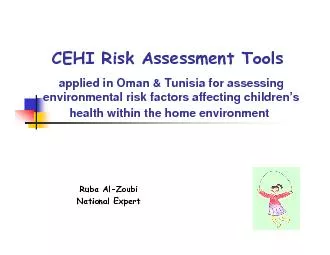 CEHI Risk Assessment Tools applied in Oman  Tunisia for assessing env