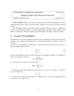 CS7540SpectralAlgorithmsSpring2017Lecture5RandomWalksandElectricalNe