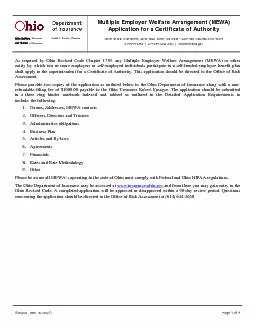 PDF-Multiple EmployerWelfare Arrangement MEWA Application for a Certific