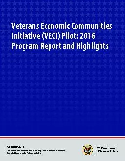 Veterans Economic Communities Initiative VECI Pilot 2016 Program Re