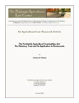A research project from The National Center for Agricultural Law Resea