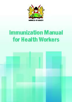 Immunization Manual for Health Workers