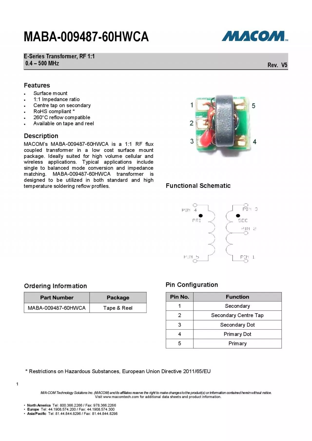 PDF-Series Transformer RF 11