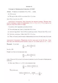 Lecture13PrincipleofMathematicalInductionPOMIAxiomIfsequenceofstate