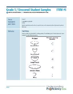 PDF-Grade 5 Unscored Student Samples