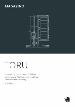 TORUA mobile robot that interacts with its environment TORU can pick