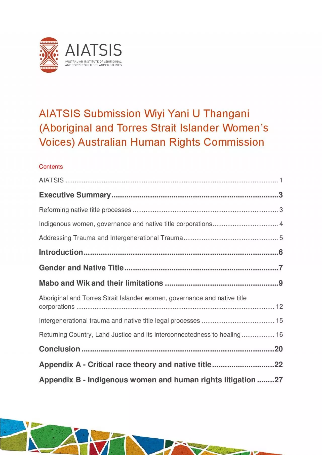 PDF-AIATSIS Submission Wiyi Yani U Thangani