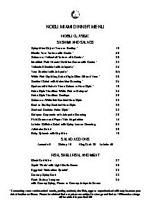 DINNER MENU