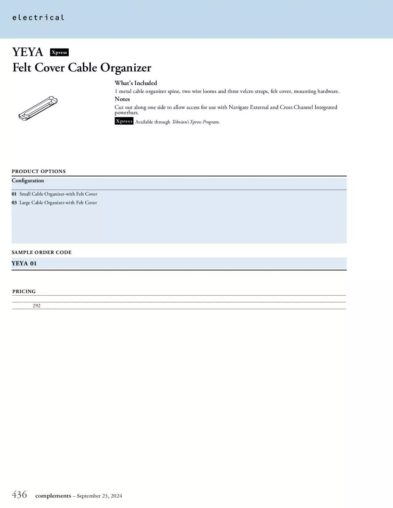 PDF-1 metal cable organizer spine two wire looms and three velcro straps