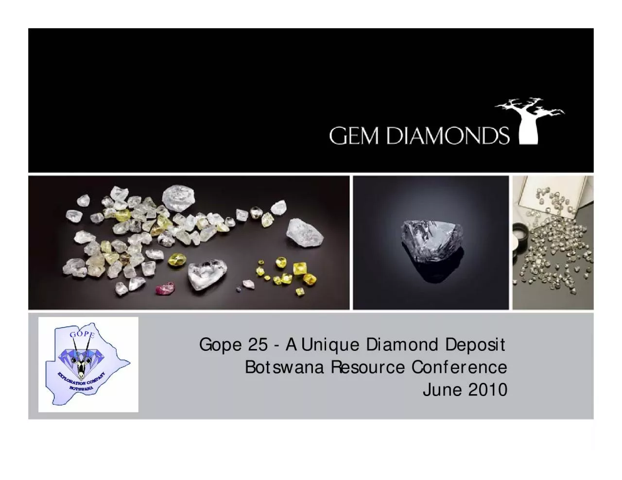 PDF-Gope 25 A Unique Diamond DepositBotswana Resource Conference