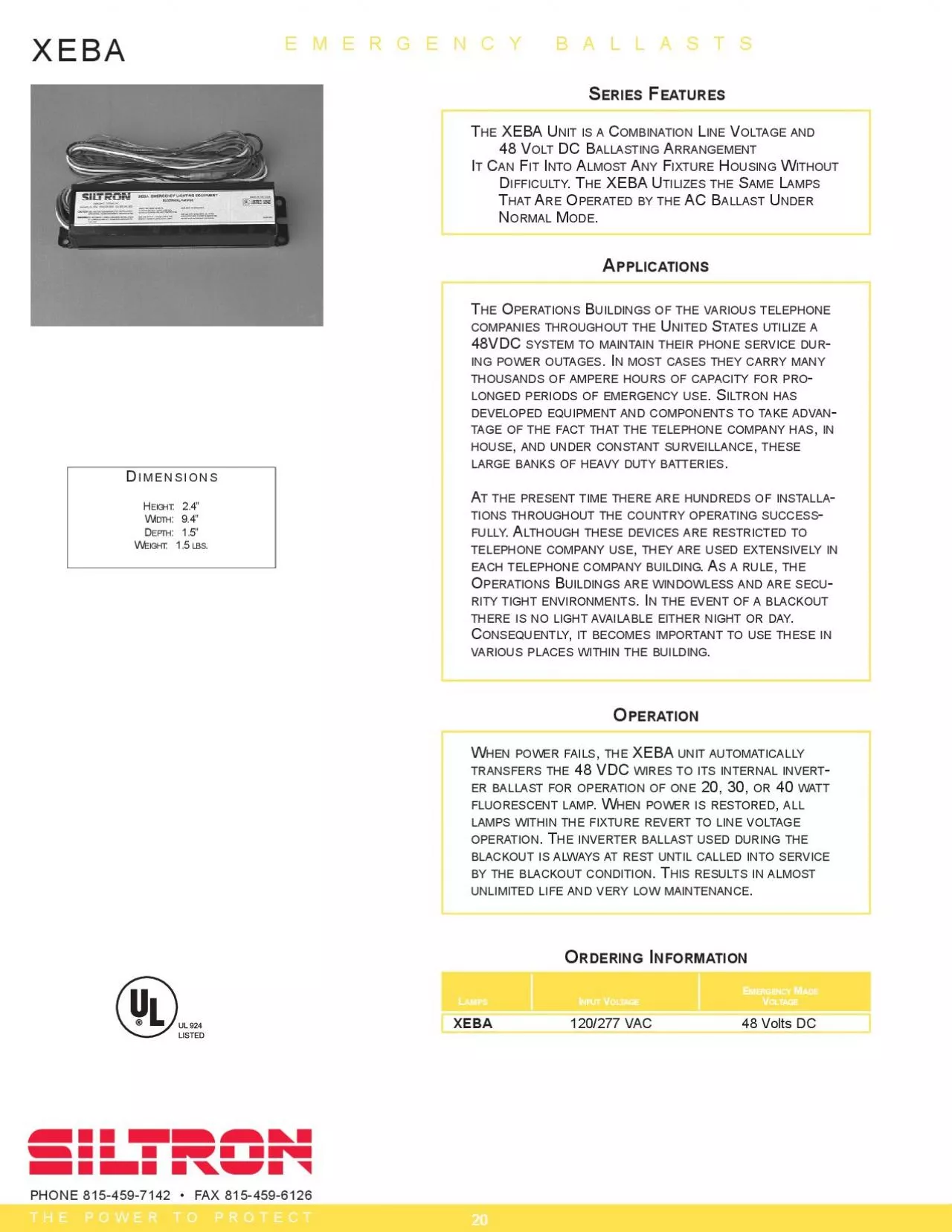 PDF-PHONE 8154597142 FAX 8154596126EMERGENCYBALLASTS