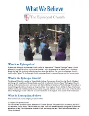 What is an Episcopalian A person who belongs to the Ep