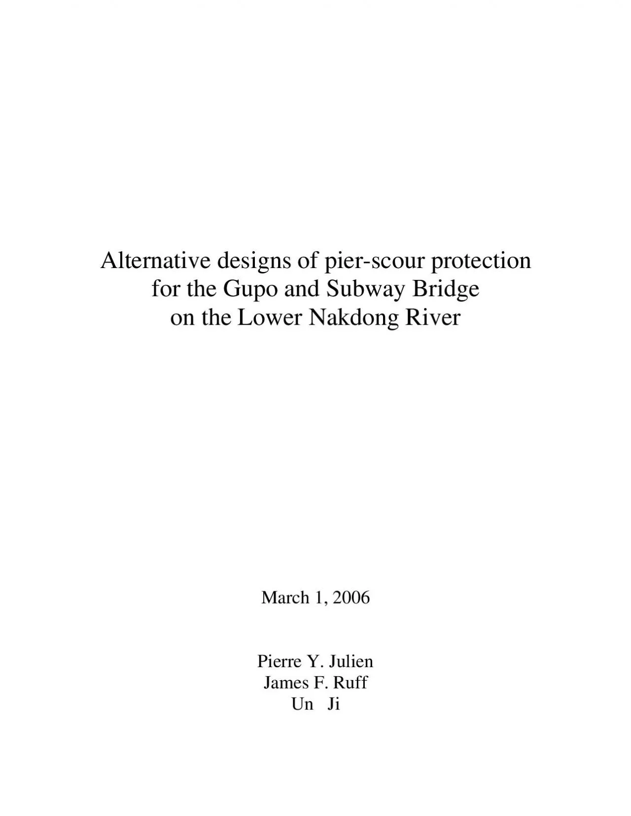 PDF-Alternative designs of pierscour protection for the Gupo and Subway B