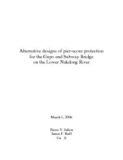 Alternative designs of pierscour protection for the Gupo and Subway B