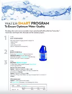 YOUR WATake a water sample and get your water analysed for water pH