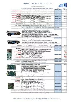 PRODUCT and PRICELIST