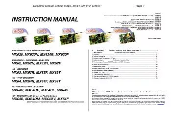 Decoder MX620 MX62 MX63 MX64 MX64D MX64P              Page 1