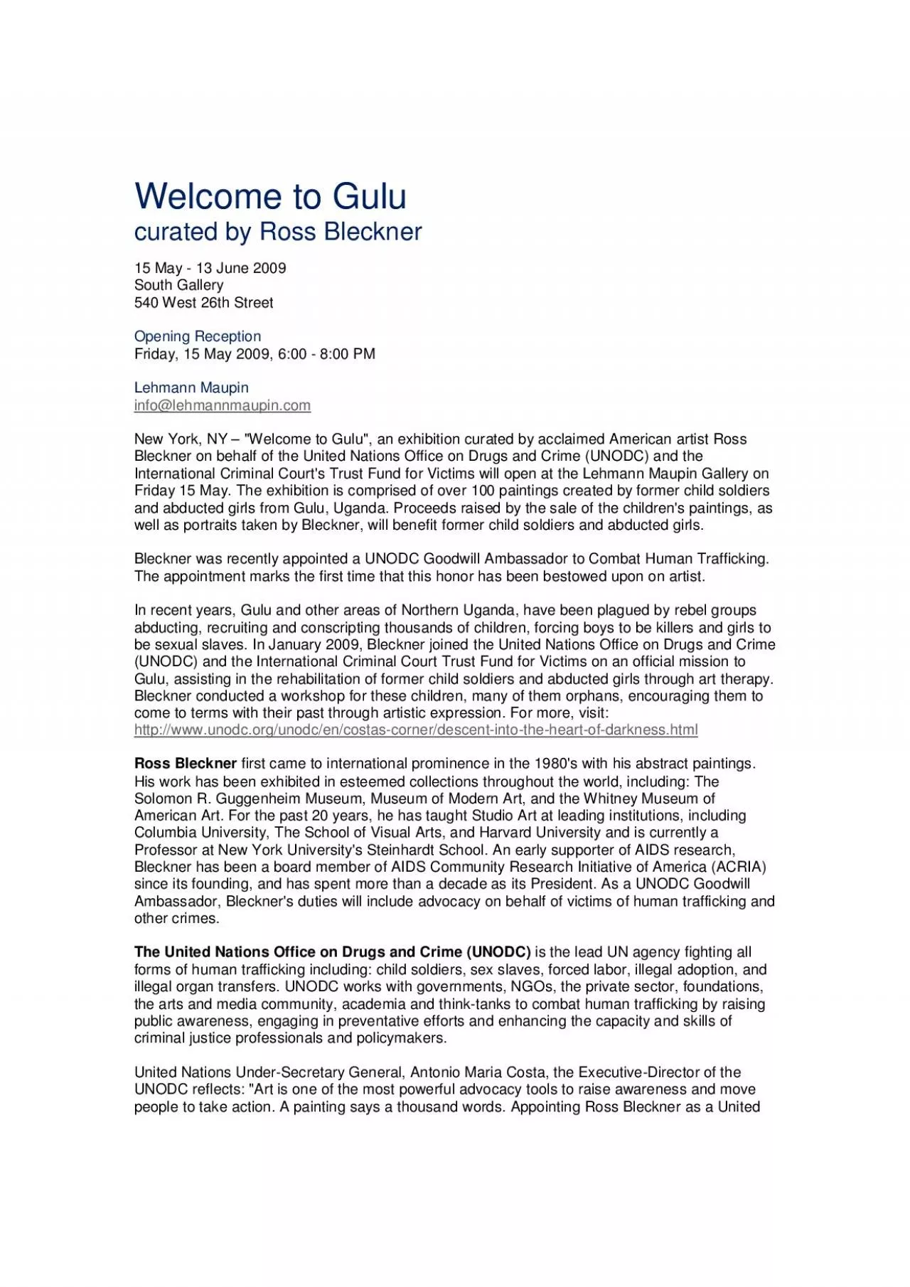 PDF-Welcome to Gulucurated by Ross Bleckner