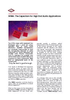 PDF-WIMA The Capacitors for High End Audio Applications