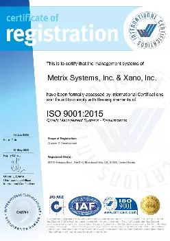 Metrix Systems Inc  Xano Inc