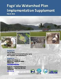 Fagaalu Watershed mplementation Supplement