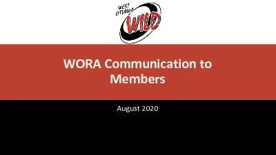 WORA Communication to