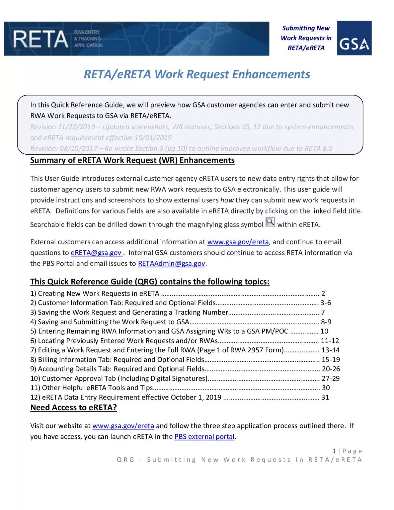 PDF-RETAeRETA Work Request Enhancements