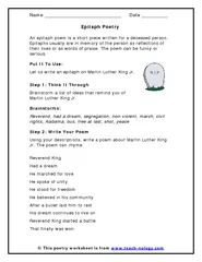 Name   Date   This poetry worksheet is from www