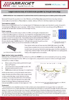 Trust researchers transferred from ELISA to microarray and increased p