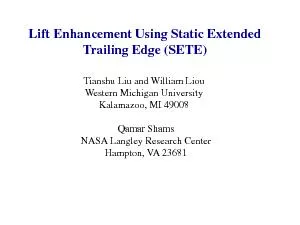 Lift Enhancement Using Static Extended