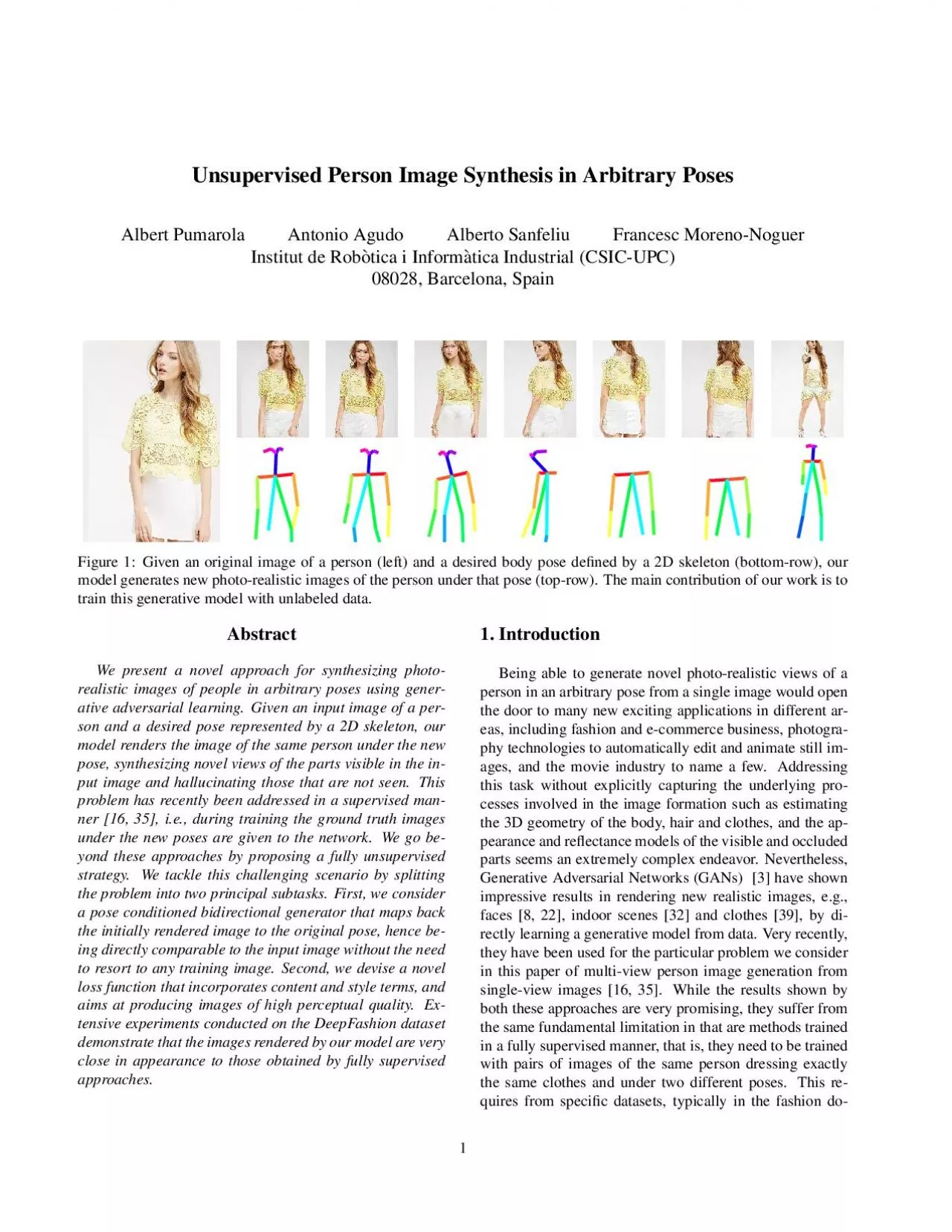 PDF-UnsupervisedPersonImageSynthesisinArbitraryPosesAlbertPumarolaAntonioA