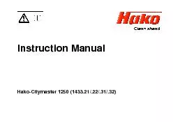 PDF-Instruction ManualHakoCitymaster 1250 143321223132